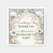 Something Blue Winter Bloemen Bachelorette Servet (Voorkant)