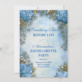 Something Blue Winter Floral Bachelorette Party Kaart (Voorkant)