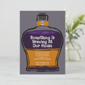 Something Is Brewing Halloween Feest Uitnodiging (Staand voorkant)