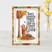 Something Magical in Every Falling Leaf Humor  Kaart (Gele Bloem)