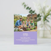 Something New April Memory Photo Postcard Briefkaart (Staand voorkant)