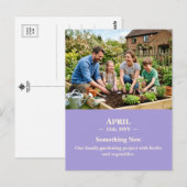 Something New April Memory Photo Postcard Briefkaart (Voorkant / Achterkant)