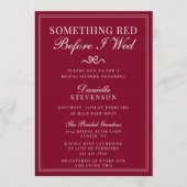 Something Red Before I Wed Valentine Bridal Shower Kaart (Voorkant)