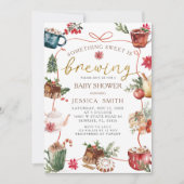 Something Sweet is Brewing Baby shower Invitation Kaart (Voorkant)