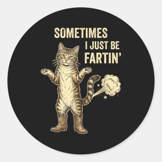 Sometimes Fartin Just I Collector Ronde Sticker (Voorkant)