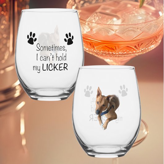 Sometimes I can't hold my Licker- Customizable Wijnglas Zonder Voet