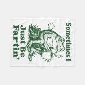 Sometimes I Just Be Fartin' Frog  Fleece Deken (Voorkant (Horizontaal))