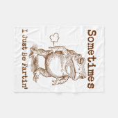 Sometimes I Just Be Fartin’ Frog Funny Rude Silly  Fleece Deken (Voorkant (Horizontaal))