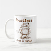 Sometimes I Just Be Fartin’ Frog Funny Rude Silly  Koffiemok (Links)