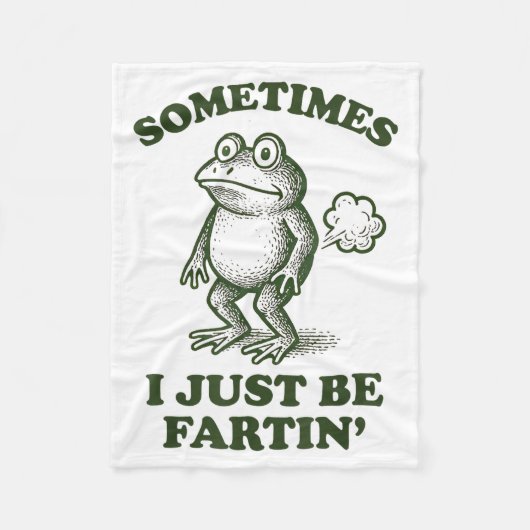 Sometimes I Just Be Fartin' Frog Humor Funny Fart  Fleece Deken (Voorkant)