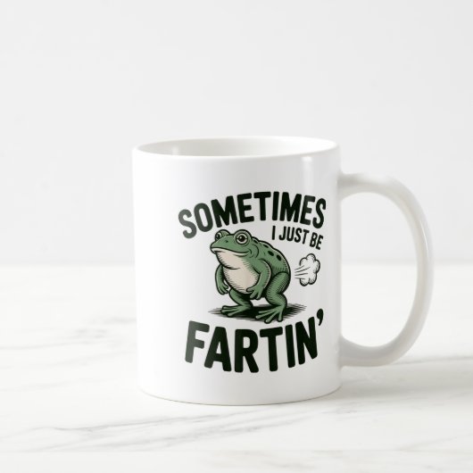 Sometimes I Just Be Fartin' Frog Humor Funny Fart Koffiemok (Rechts)