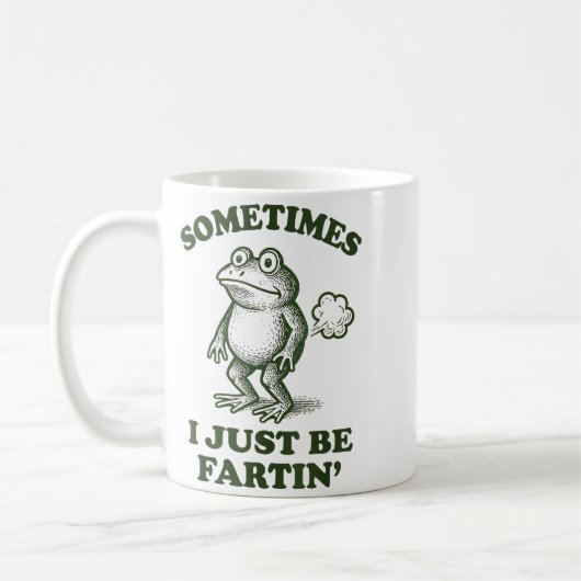 Sometimes I Just Be Fartin' Frog Humor Funny Fart  Koffiemok (Links)