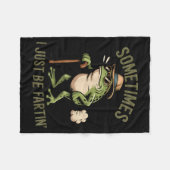 Sometimes I Just Be Fartin' Funny Frog Farting  Fleece Deken (Voorkant (Horizontaal))