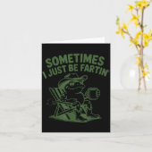 Sometimes I Just Be Fartin Lazy Cowboy Frog Funny  Kaart (Gele Bloem)