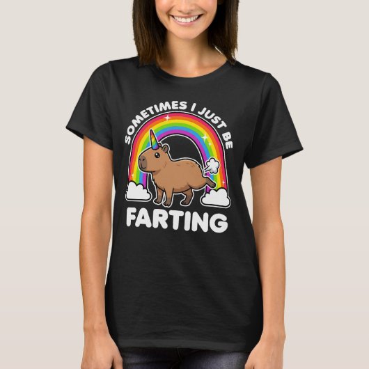 Sometimes I Just Be Farting Capybara T-shirt (Voorkant)