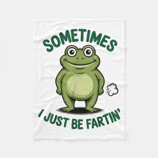 Sometimes I Just Be Farting Frog Christmas Funny F Fleece Deken (Voorkant)