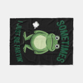 Sometimes I Just Be Farting Frog Christmas Funny F Fleece Deken (Voorkant (Horizontaal))