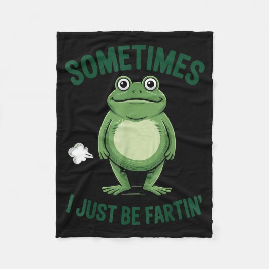 Sometimes I Just Be Farting Frog Christmas Funny F Fleece Deken (Voorkant)