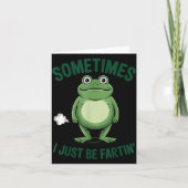 Sometimes I Just Be Farting Frog Christmas Funny F Kaart (Voorkant)