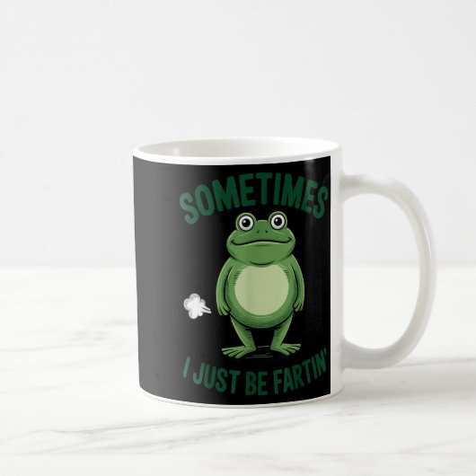 Sometimes I Just Be Farting Frog Christmas Funny F Koffiemok (Rechts)
