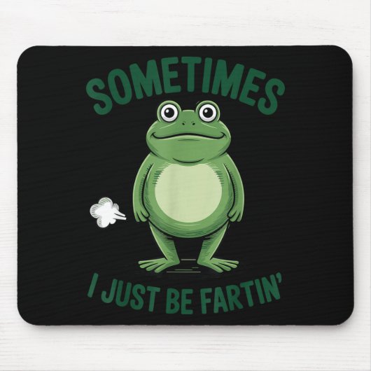 Sometimes I Just Be Farting Frog Christmas Funny F Muismat (Voorkant)