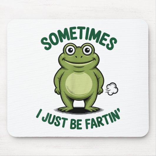 Sometimes I Just Be Farting Frog Christmas Funny F Muismat (Voorkant)