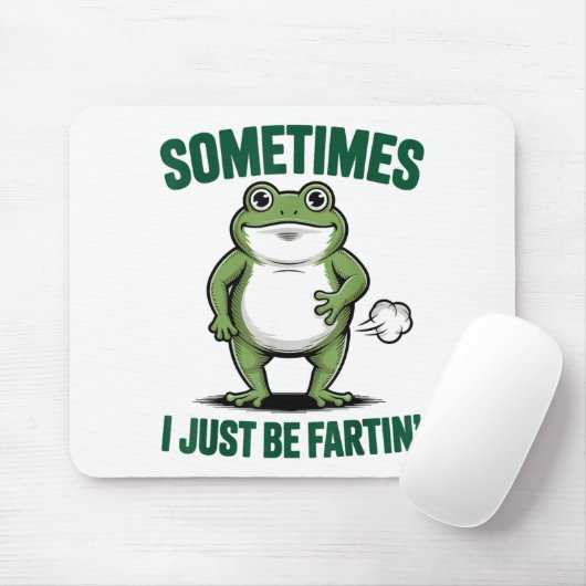 Sometimes I Just Be Farting Frog Christmas Funny F Muismat (Met muis)