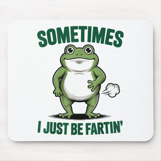 Sometimes I Just Be Farting Frog Christmas Funny F Muismat (Voorkant)