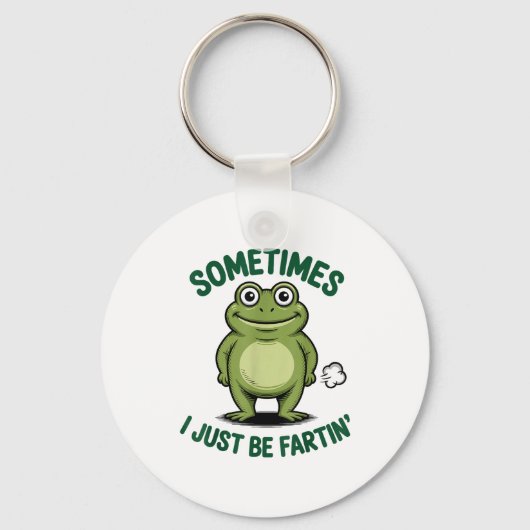 Sometimes I Just Be Farting Frog Christmas Funny F Sleutelhanger (Voorkant)