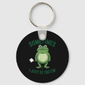 Sometimes I Just Be Farting Frog Christmas Funny F Sleutelhanger (Voorkant)