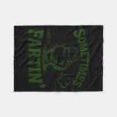 Sometimes I Just Be Farting Frog  Fleece Deken (Voorkant (Horizontaal))