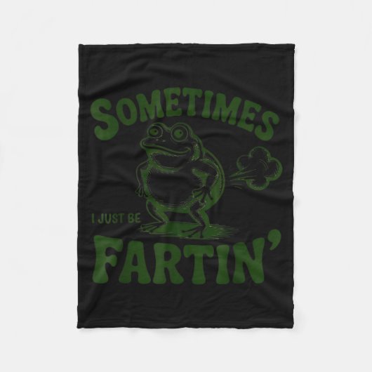 Sometimes I Just Be Farting Frog  Fleece Deken (Voorkant)
