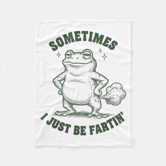 Sometimes I Just Be Farting Frog Humor Funny Fart  Fleece Deken (Voorkant)