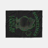 Sometimes I Just Be Farting Frog Humor Funny Fart  Fleece Deken (Voorkant (Horizontaal))