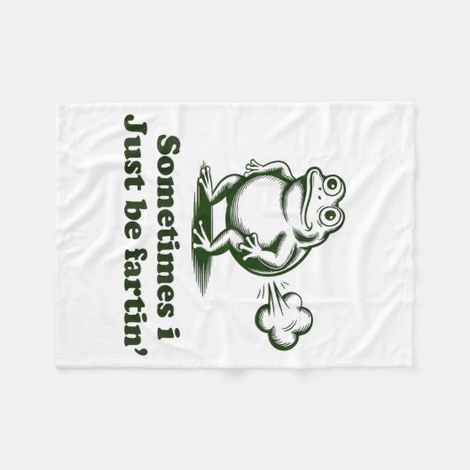 Sometimes I Just Be Farting Frog Humor Funny Fart  Fleece Deken (Voorkant (Horizontaal))