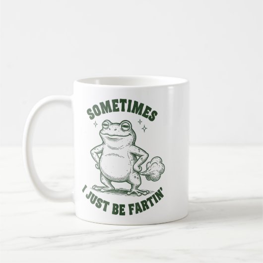 Sometimes I Just Be Farting Frog Humor Funny Fart  Koffiemok (Links)