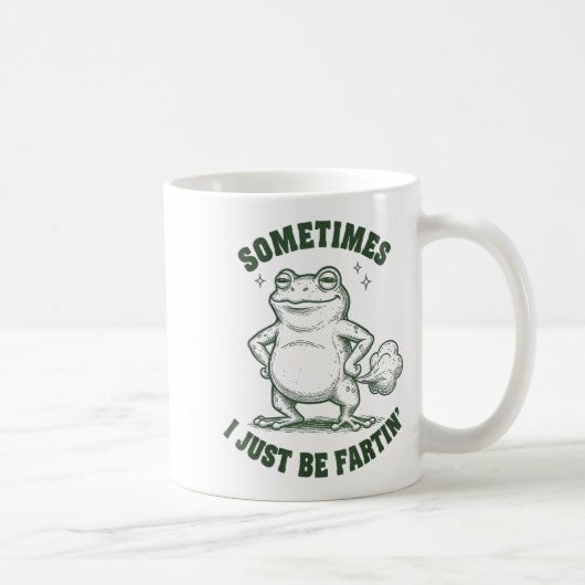 Sometimes I Just Be Farting Frog Humor Funny Fart  Koffiemok (Rechts)