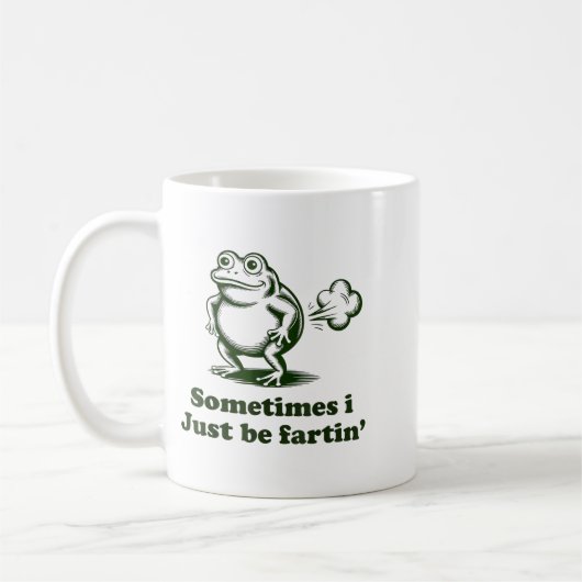 Sometimes I Just Be Farting Frog Humor Funny Fart  Koffiemok (Links)