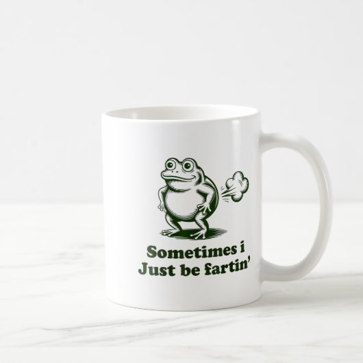 Sometimes I Just Be Farting Frog Humor Funny Fart  Koffiemok (Rechts)
