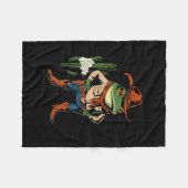 Sometimes I Just Be Farting Funny Cowboy Frog  Fleece Deken (Voorkant (Horizontaal))