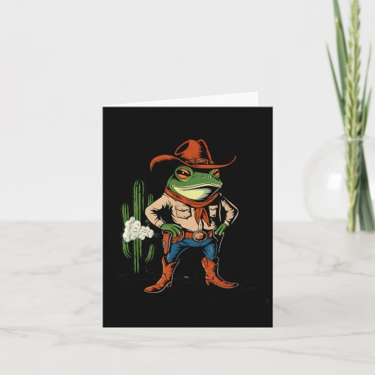 Sometimes I Just Be Farting Funny Cowboy Frog Kaart (Voorkant)