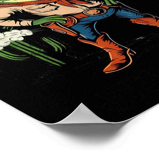 Sometimes I Just Be Farting Funny Cowboy Frog Poster (Hoek)