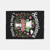 Sometimes I Just Be Farting Funny Frog  Fleece Deken (Voorkant (Horizontaal))