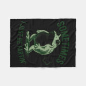 Sometimes I Just Be Farting Funny Frog  Fleece Deken (Voorkant (Horizontaal))