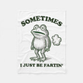 Sometimes I Just Be Farting Funny Frog  Fleece Deken (Voorkant)