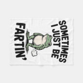 Sometimes I Just Be Farting Funny Frog Meme Animal Fleece Deken (Voorkant (Horizontaal))