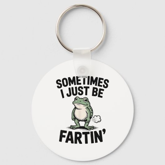 Sometimes I Just Be Farting Funny Frog Meme Animal Sleutelhanger (Voorkant)