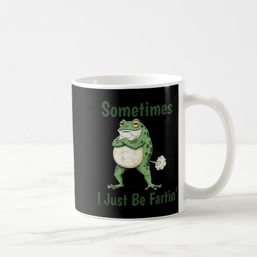 Sometimes I Just Be Farting Funny Frog Meme Funny Koffiemok (Rechts)
