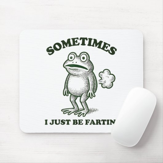 Sometimes I Just Be Farting Funny Frog  Muismat (Met muis)