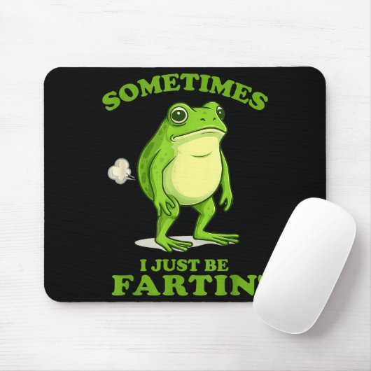 Sometimes I Just Be Farting Funny Frog  Muismat (Met muis)